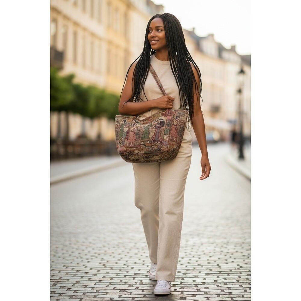 Tapestry Shoulder Strap Bag Matching Coin Pouch
